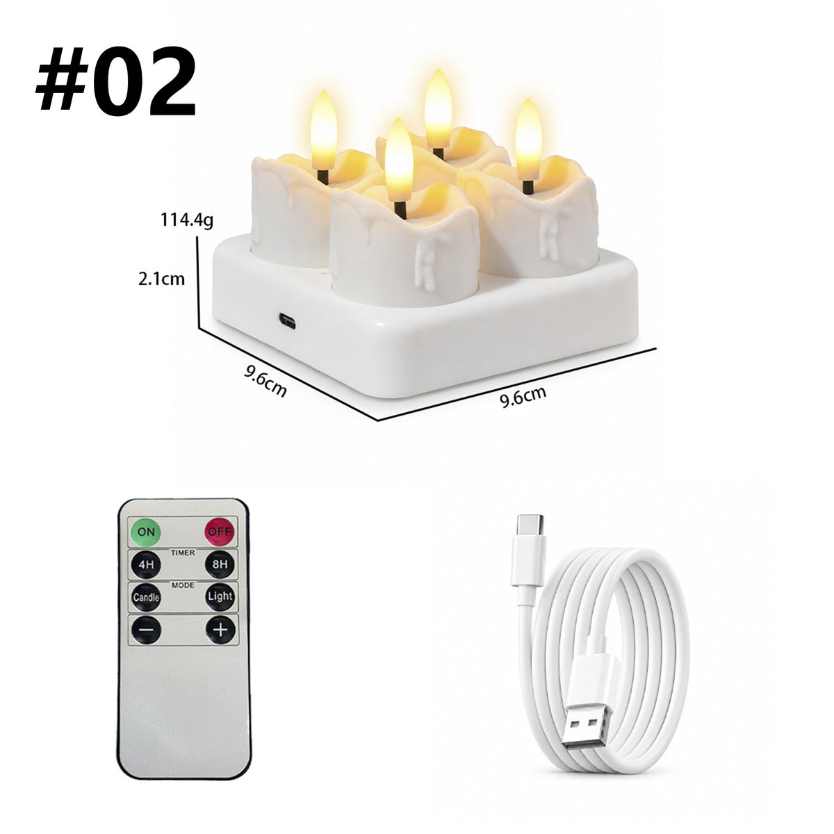 Rechargeable Tea Lights Candles with Remote & Charging Base