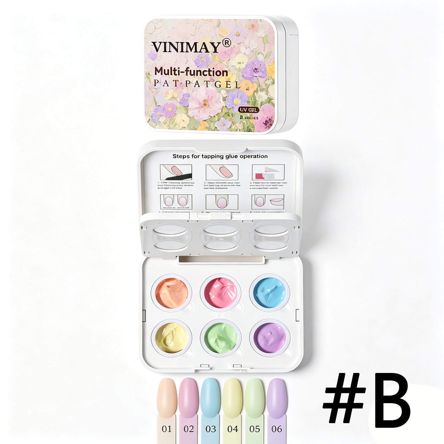 6 Color Cushion Gradient Painting-Ombre Nail Patting Gel Polish