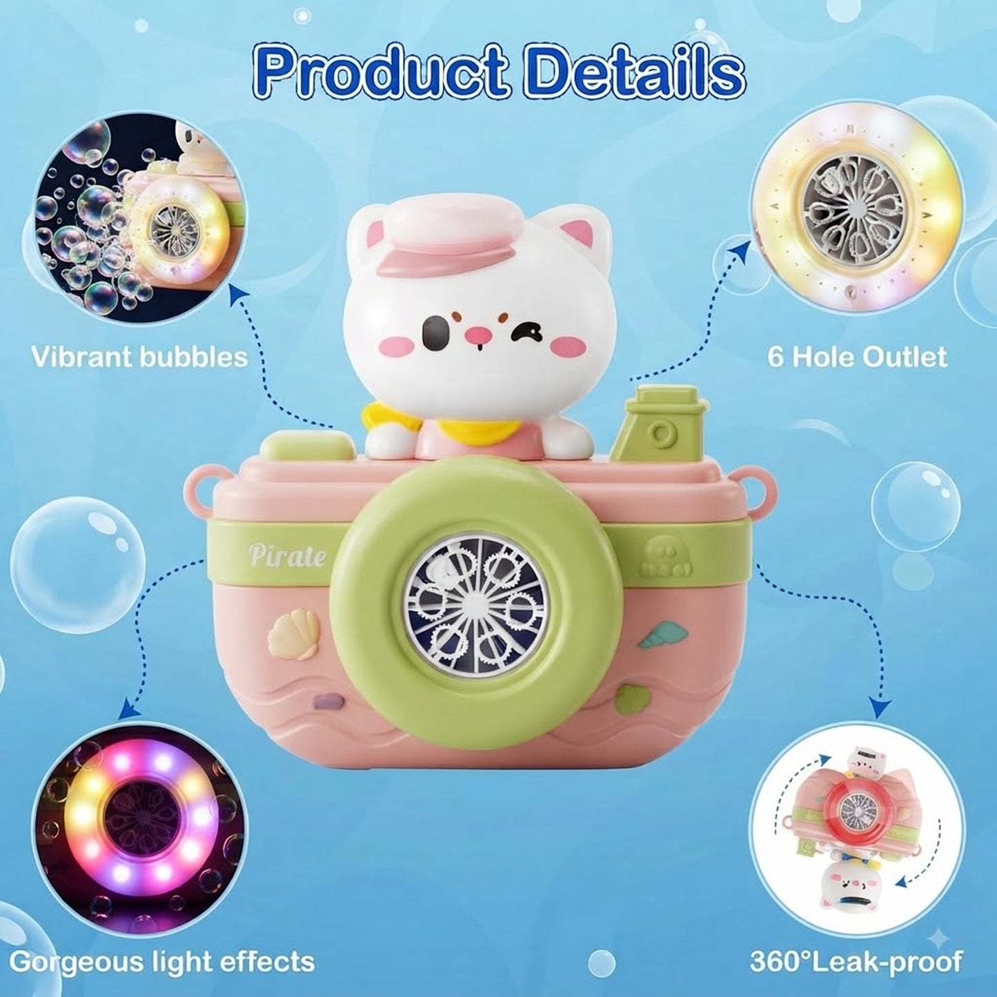 Rechargeable Bubble Machine Set For Kids