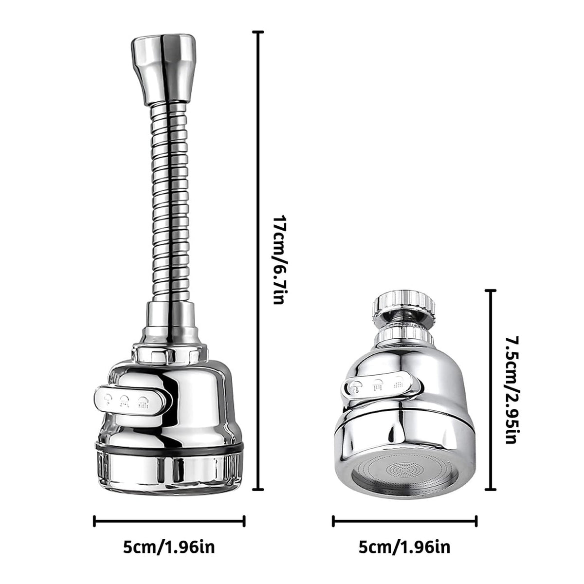 360 Degree Rotatable 3 Mode Adjustable Faucet