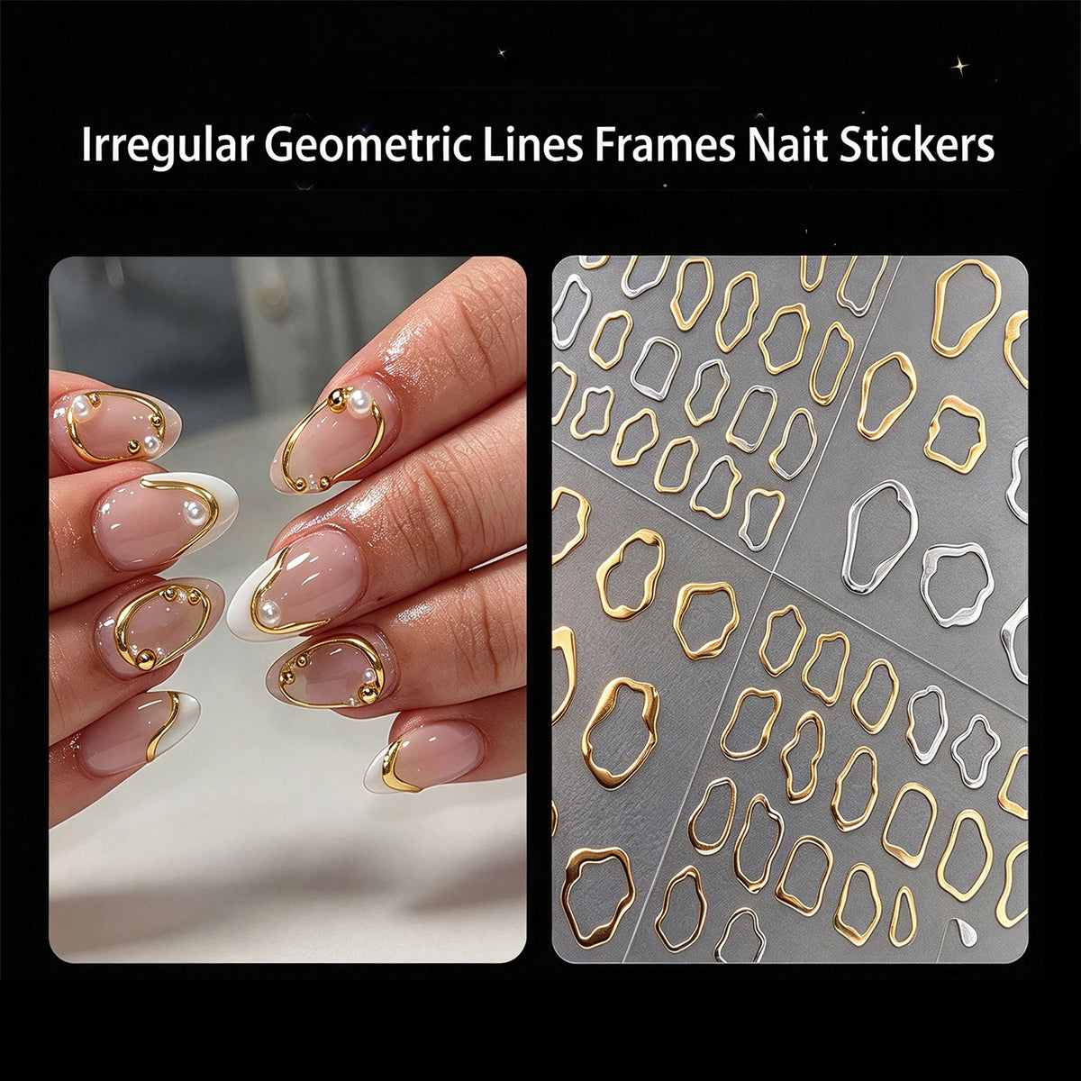 5D Embossed Metal Nail Art Stickers