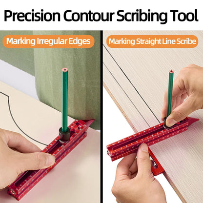 Woodworking Marking Ruler – Adjustable Aluminum Alloy Sliding T-Square