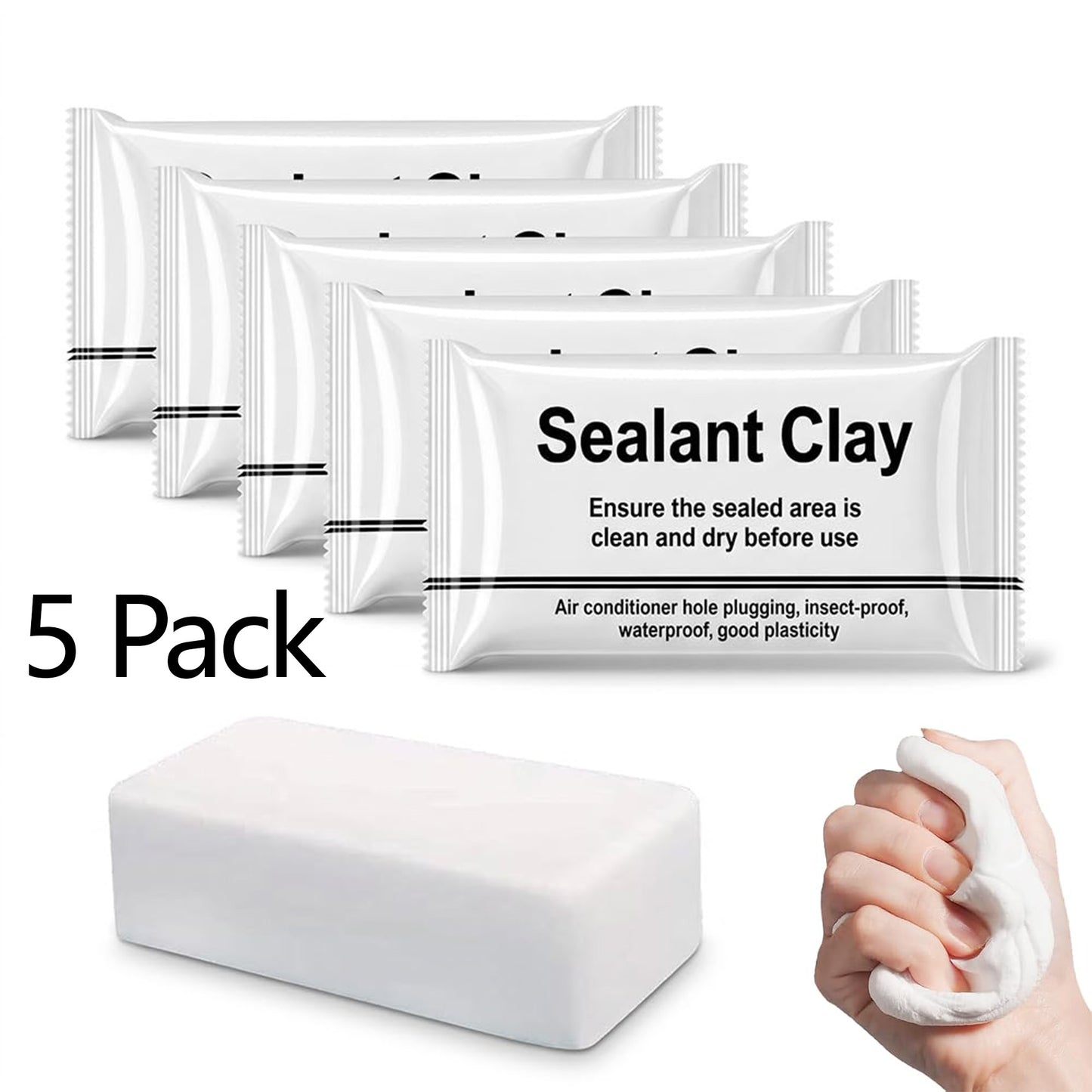 5 Pack Waterproof Sealant Mastic for Wall Hole, Air Conditioning Hole Repair