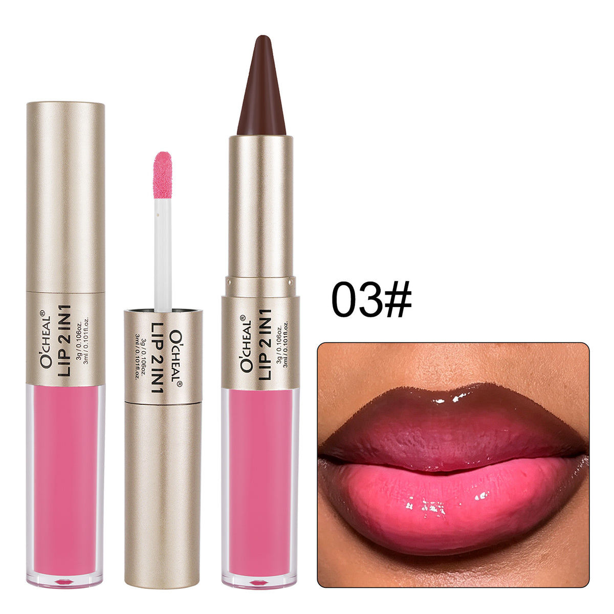 2-in-1 Double-Ended Matte Lip Liner & Lip Gloss Duo