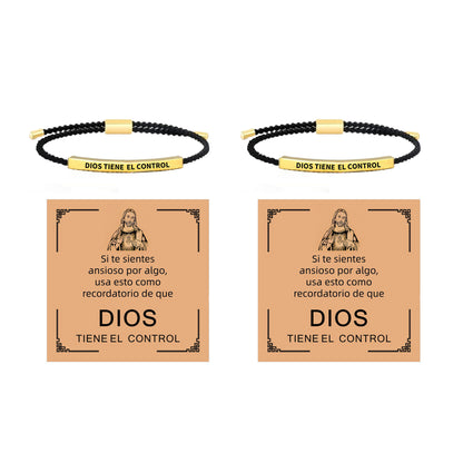 Dios Tiene El Control Bracelet for Women Men Christian Faith Bracelet