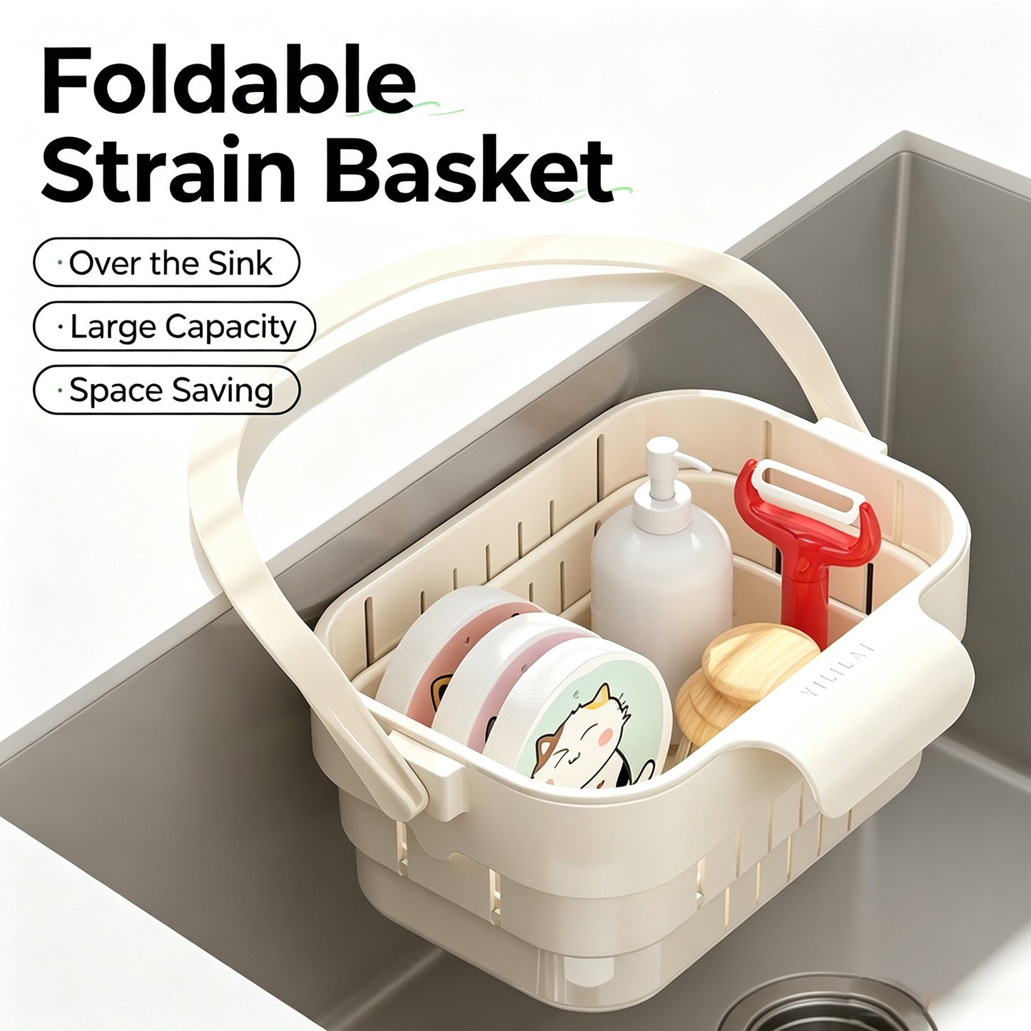 Hanging Sink Drain Basket for Efficient Drainage & Waste Collection
