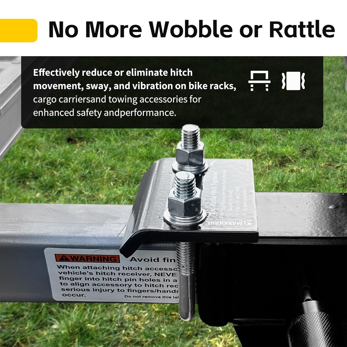 Heavy Duty Hitch Clamp for 1.25" and 2" Receivers