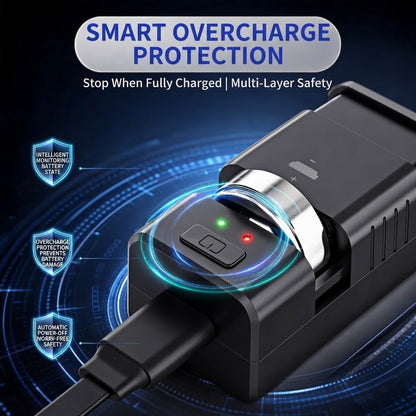 Cell Battery Dock with Polarity-Marked & Wire