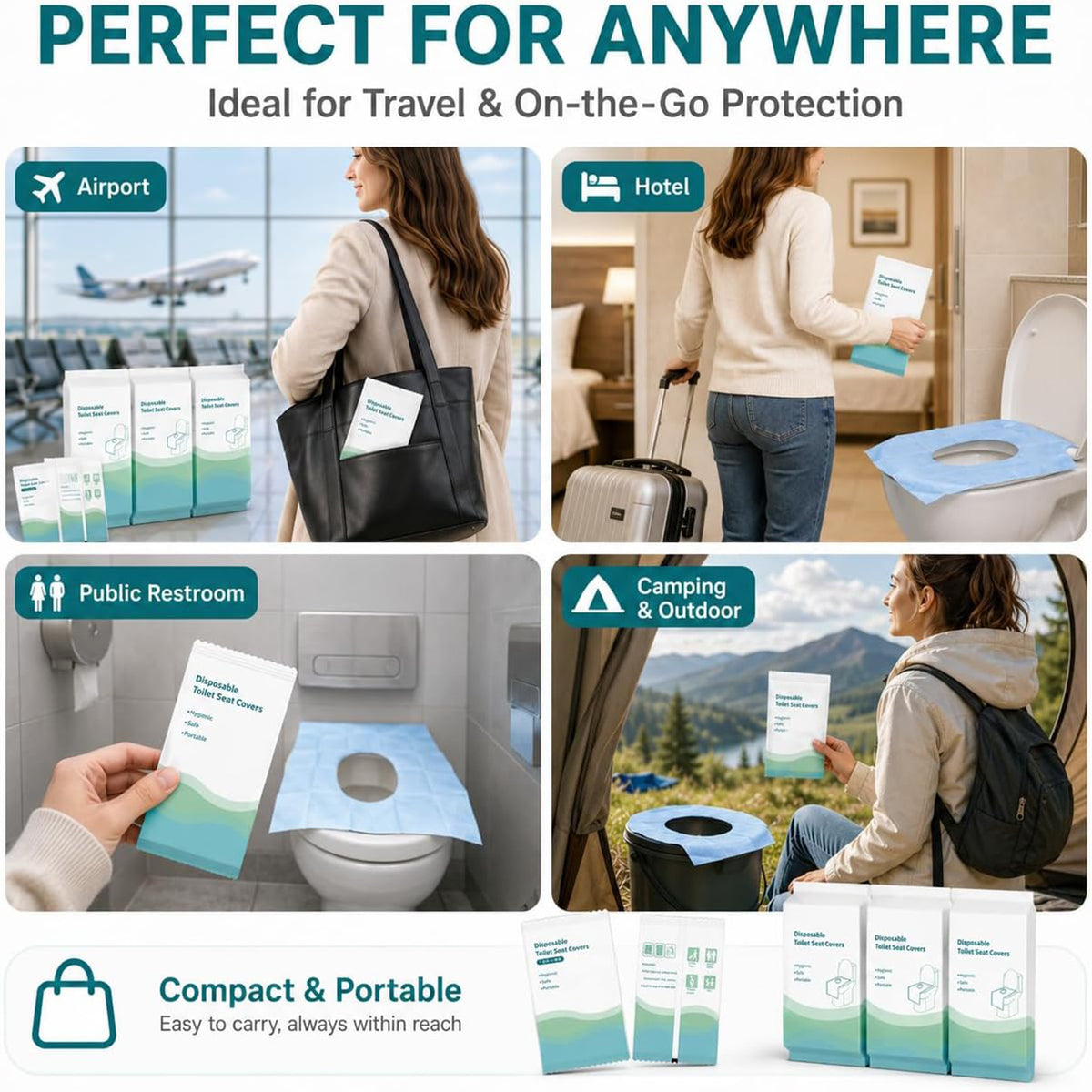 20 Sheet Disposable Toilet Seat Covers