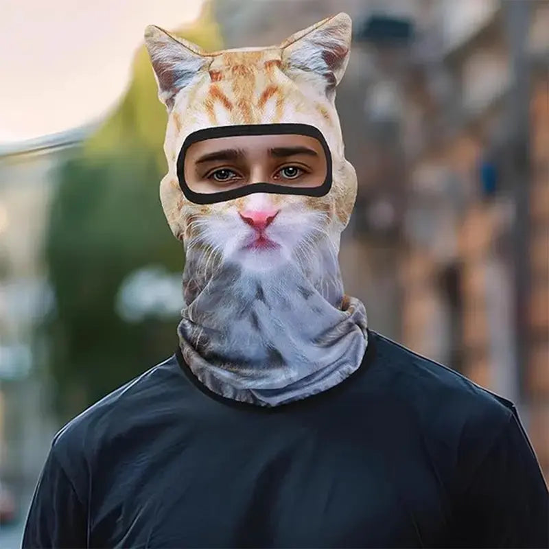 3D Printed Warm Fleece Lining Breathable Polyester Ski Mask