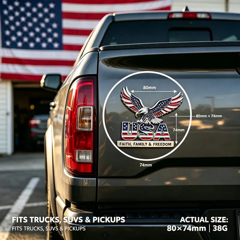 3D Metal Eagle Emblem Sticker with  Adhesive