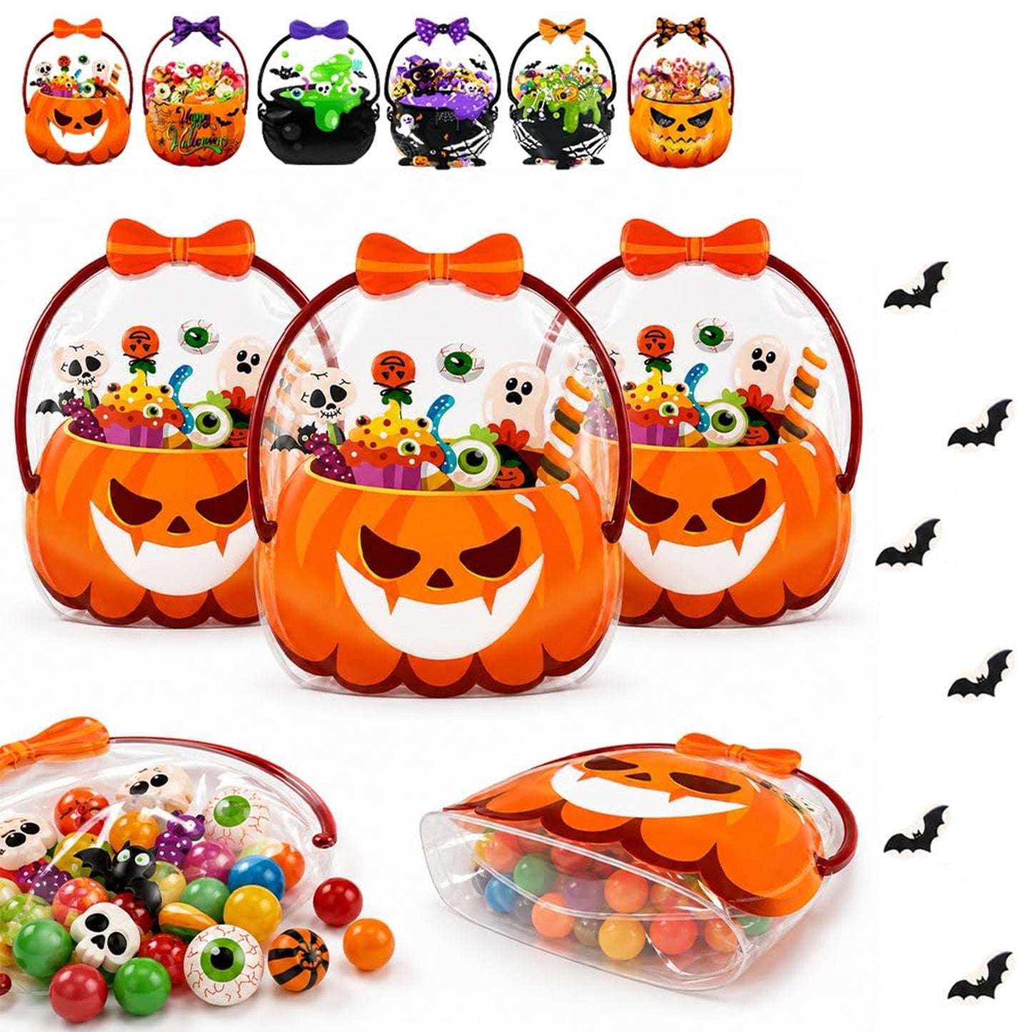 24 PCS Halloween Resealable Treat Candy Bags