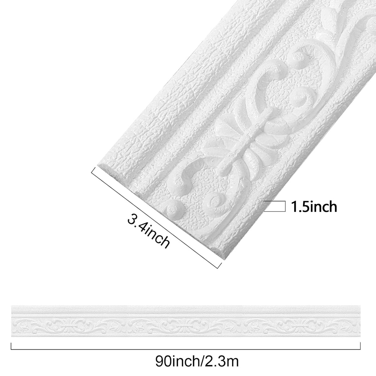 Self Adhesive Flexible Foam Molding Trim Wallpaper Border