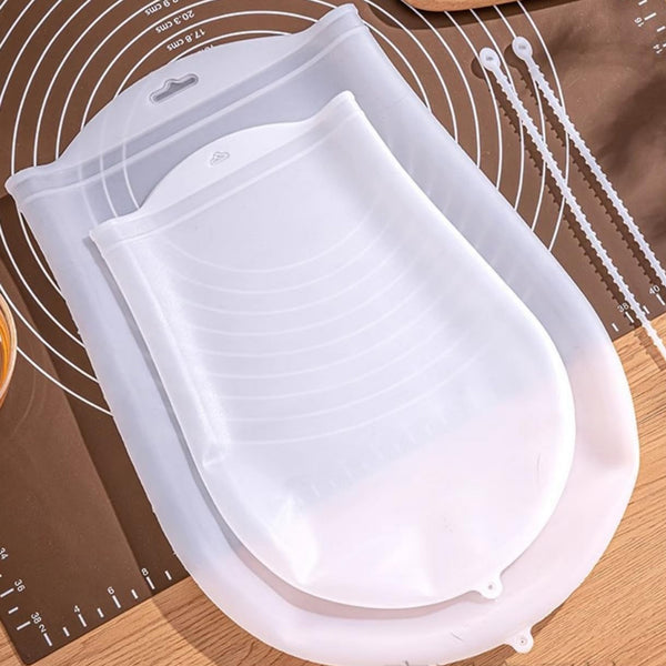 2PCS Silicone Dough Kneading Bags – Reusable Food-Grade Mixing Bags for Bread, Pizza & Pastry Dough
