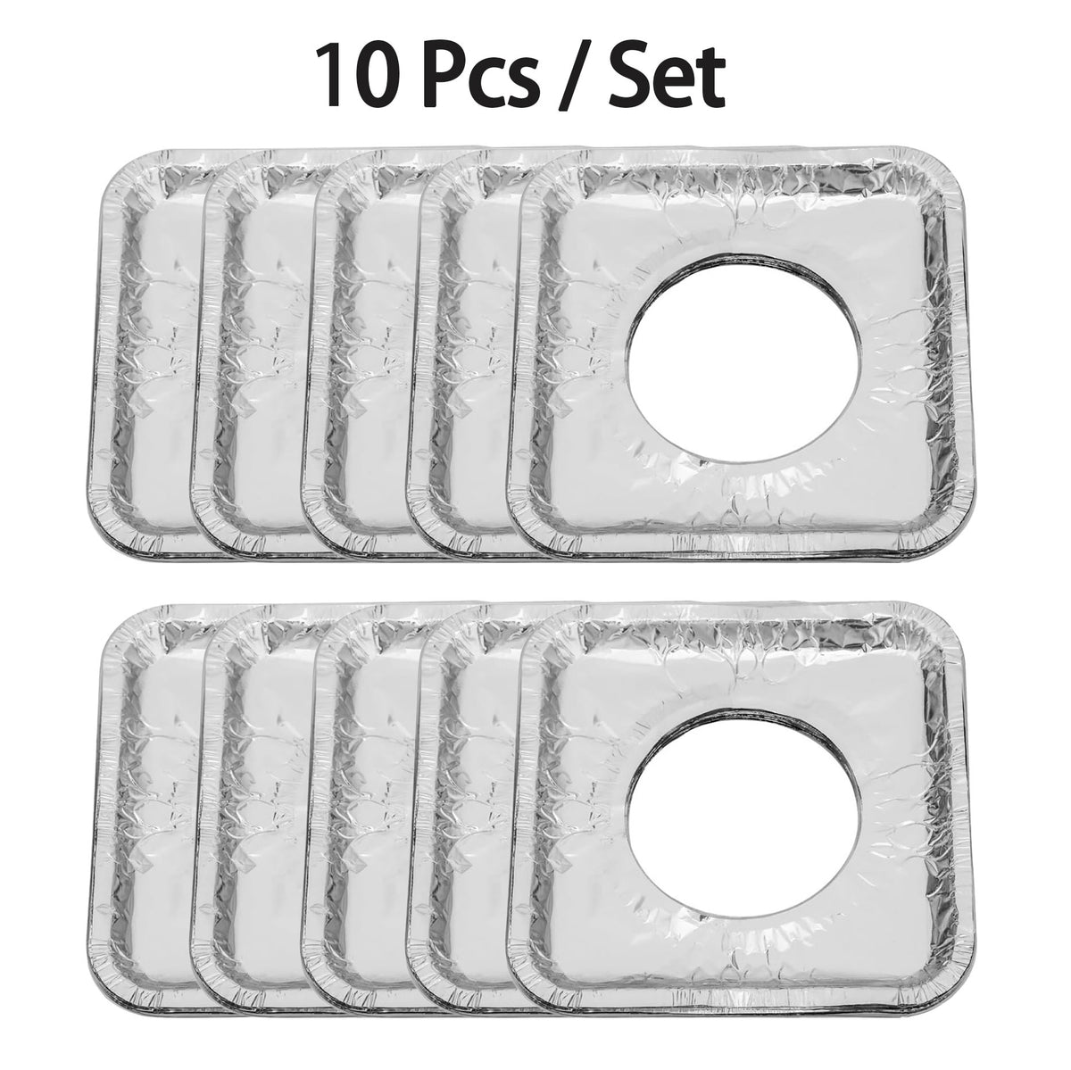 Gas Stove Disposable Burner Liner, Aluminum Foil Burner Cover-10Pack