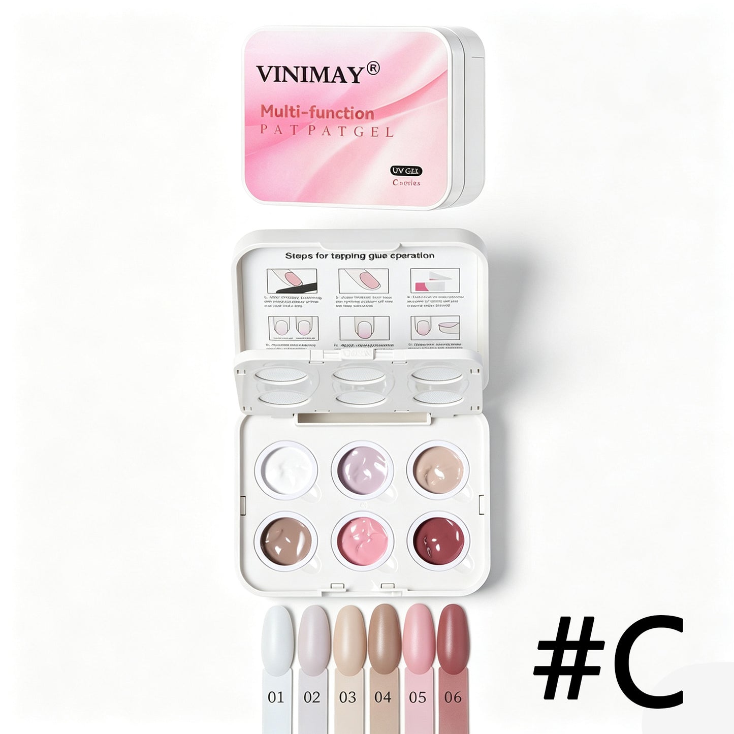 6 Color Cushion Gradient Painting-Ombre Nail Patting Gel Polish
