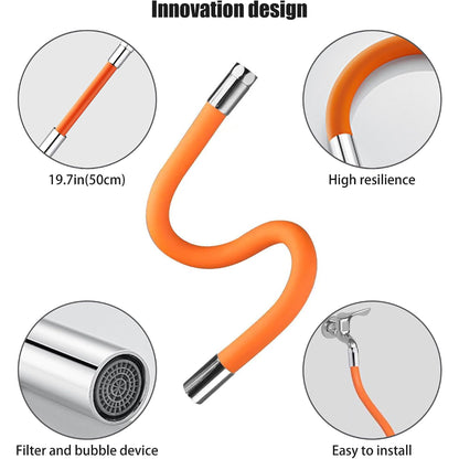 Rotatable Faucet Extension Tube with Adapter