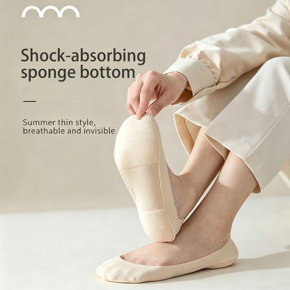 Women's Invisible Thick-Soled Ice Silk Low-Cut Non-Slip Socks