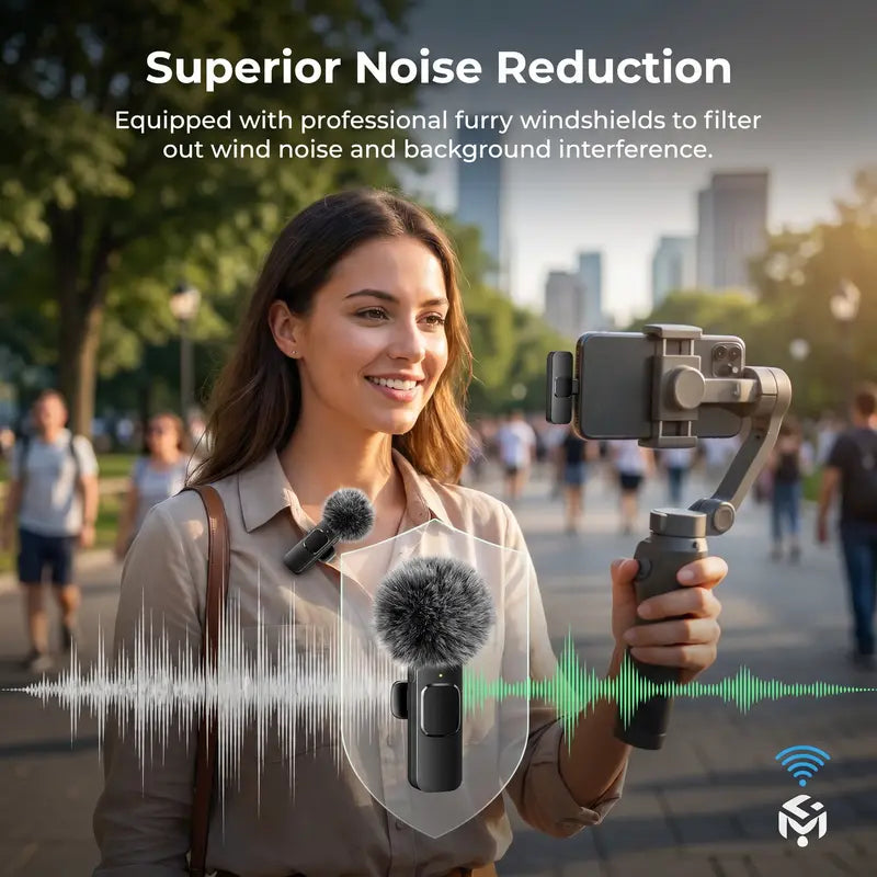 Mini Wireless Mobile Lavalier Microphone for iPhone/Android Smartphones