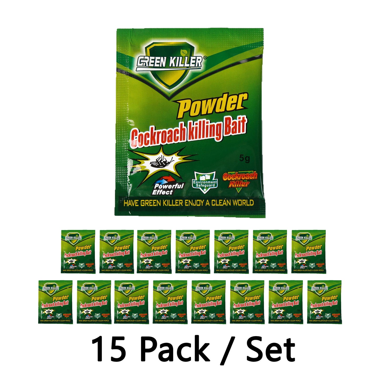 15 Pack / Set Cockroach Bait Powder - Suitable For Babies, Pets And Families