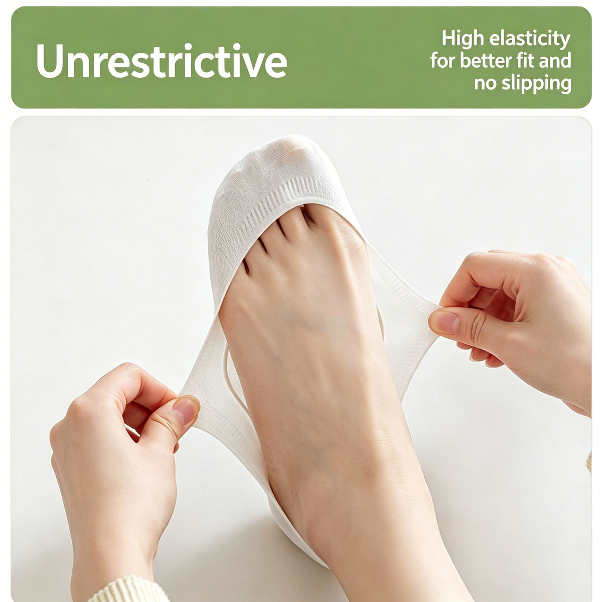Women's Invisible Thick-Soled Ice Silk Low-Cut Non-Slip Socks