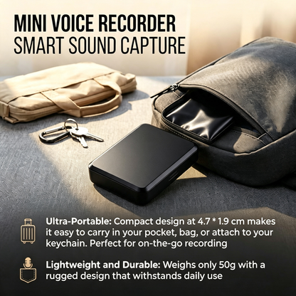 8GB Mini Voice Recorder — Clear Sound Quality, Compact And Lightweight