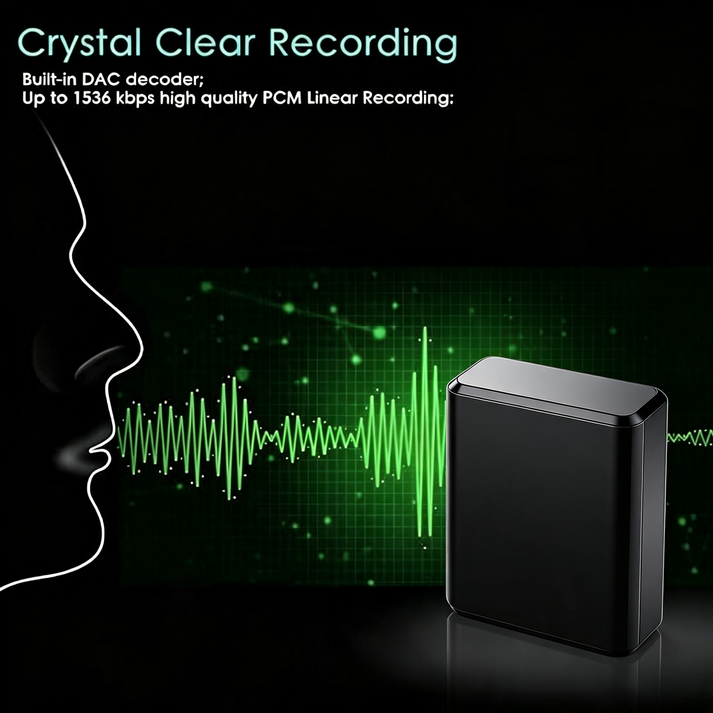 8GB Mini Voice Recorder — Clear Sound Quality, Compact And Lightweight