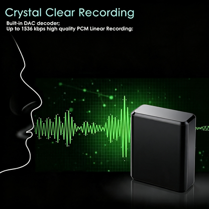 8GB Mini Voice Recorder — Clear Sound Quality, Compact And Lightweight