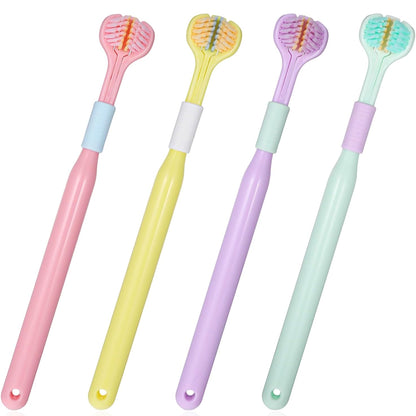 3-Sided Extra Soft Triple-Sided Brush for Deep Cleaning