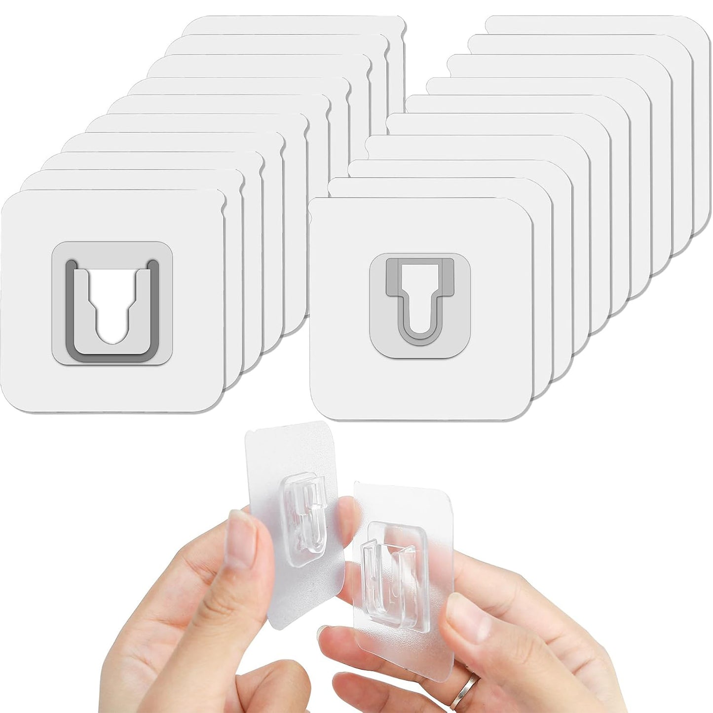 10 Pairs Double Sided Adhesive Wall Hooks