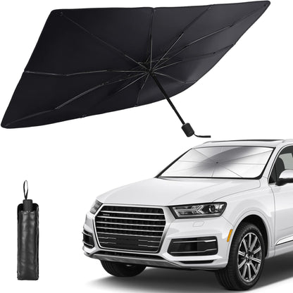 Foldable Car Windshield Sunshade Umbrella – Front Window UV Protection for Most Car Models
