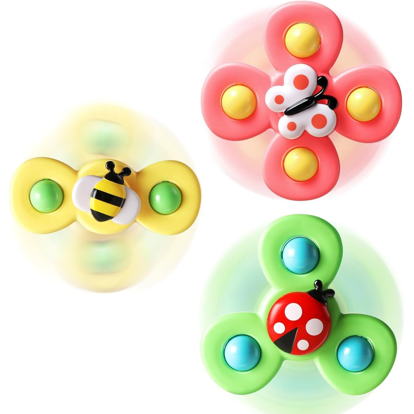 Suction Cup Spinner Airplane Travel Toys for Kids Ages 1-3