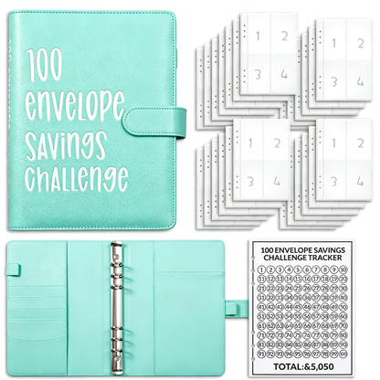 100 Envelopes Money Saving Challenge Budget Planner with Cash Envelopes