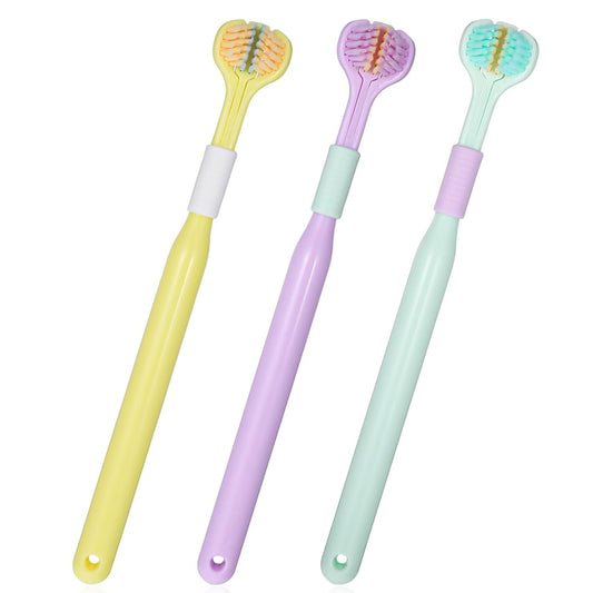 3-Sided Extra Soft Triple-Sided Brush for Deep Cleaning