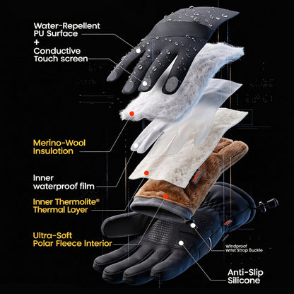 Winter Waterproof Ski Snow Warm Gloves