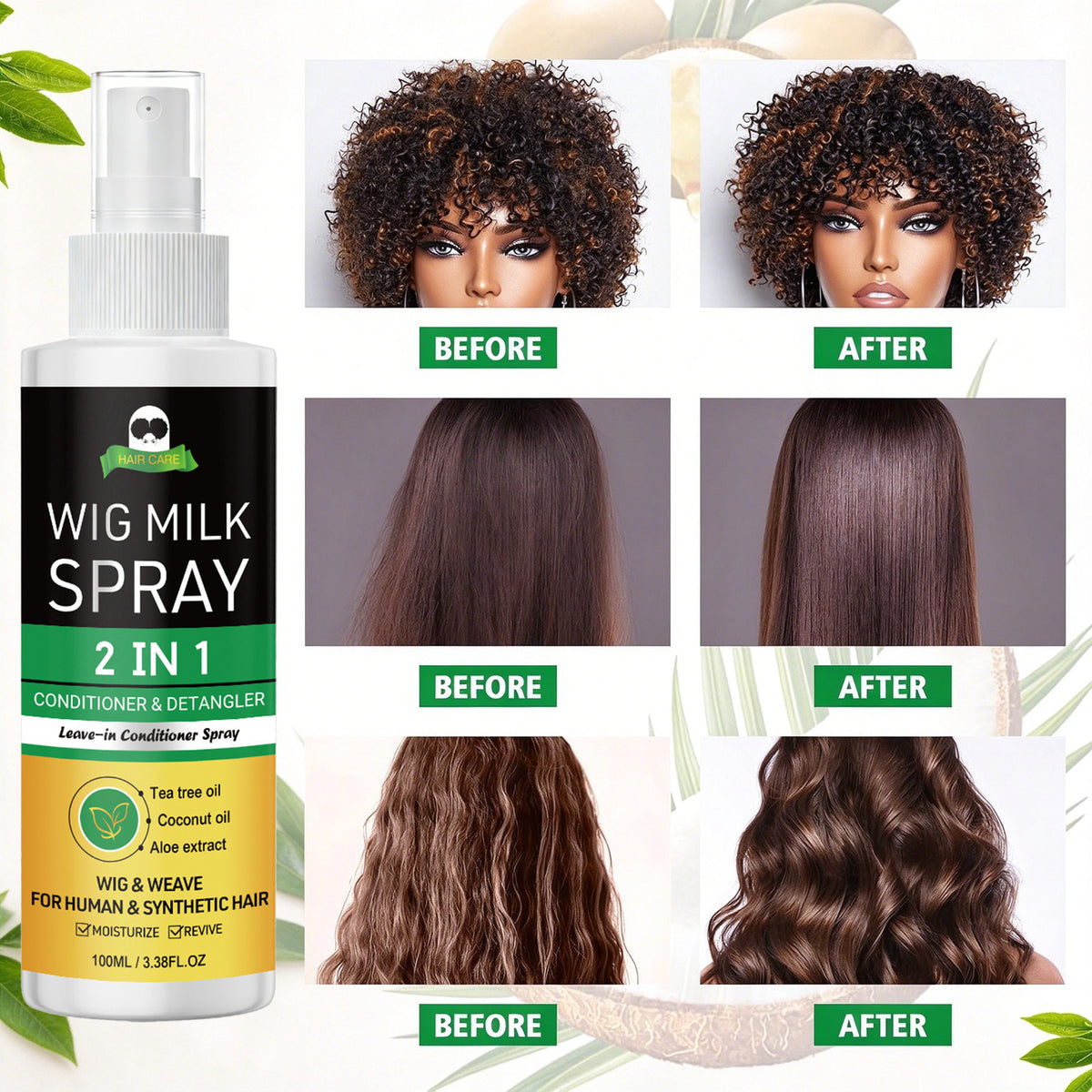 Wig Milk Spray for Synthetic Hair