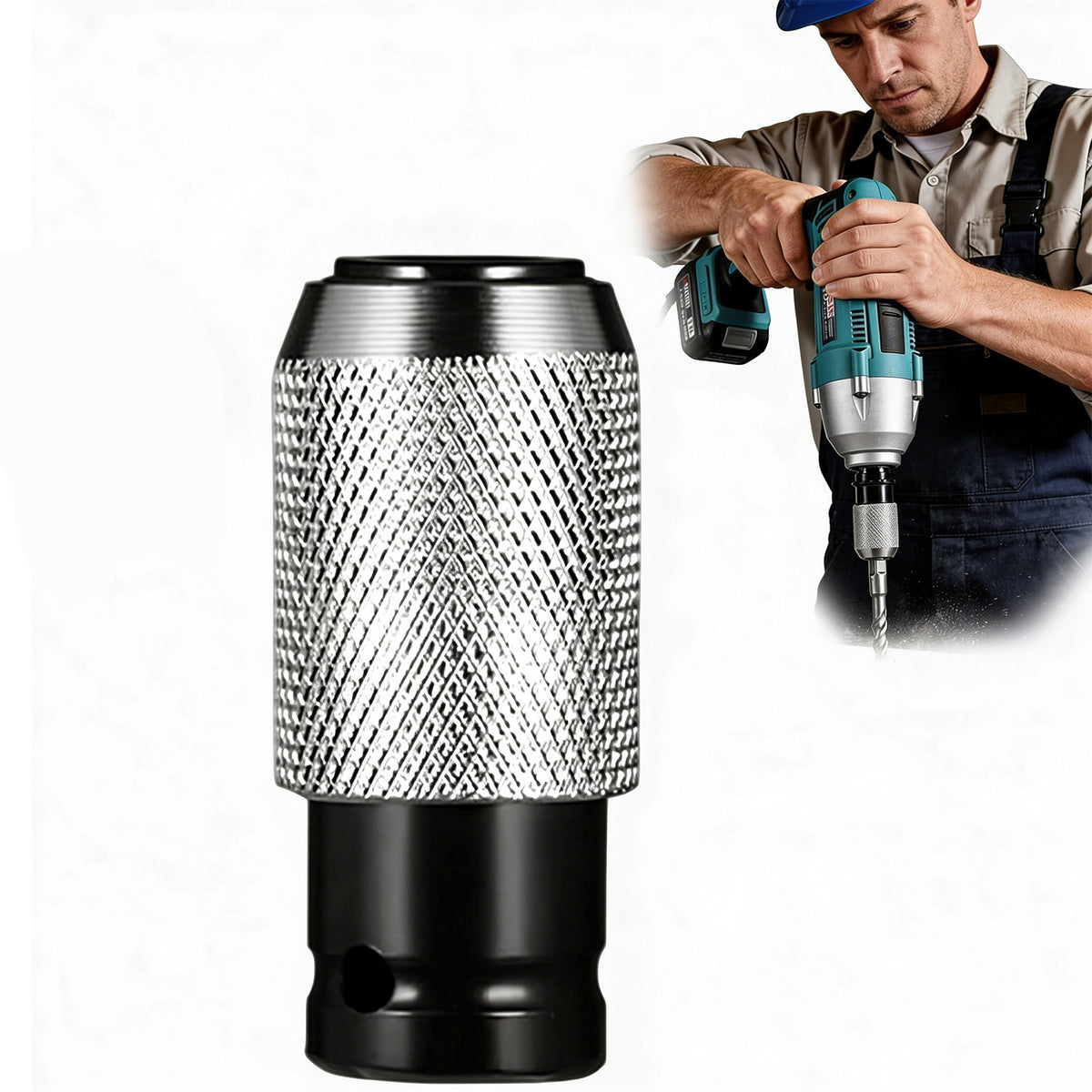 Rotary Hammer Adapter for Drilling Tough Materials