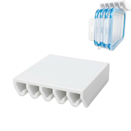Food Container Lid Organizer with 5 Dividers