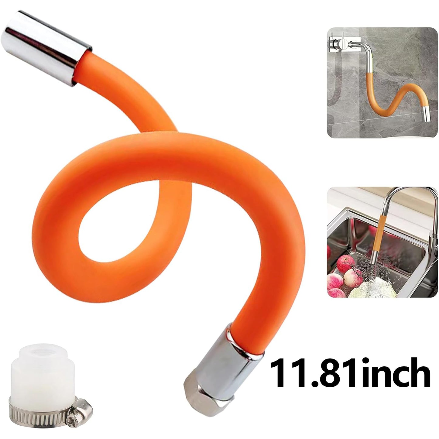 Rotatable Faucet Extension Tube with Adapter
