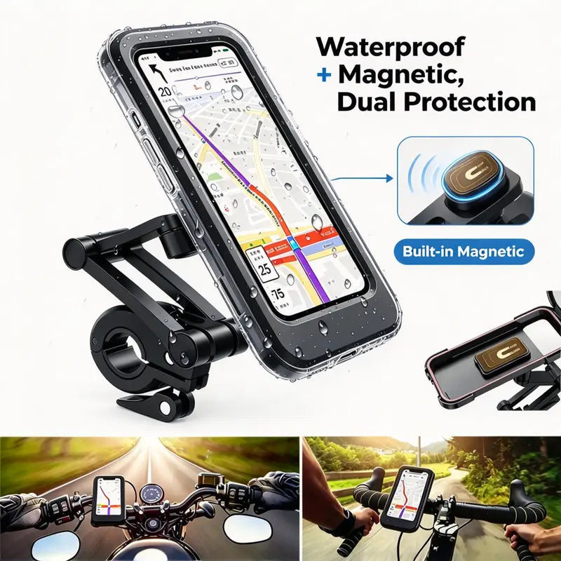 Waterproof and Shockproof Motorcycle Bike Phone Mount