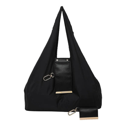 Foldable Nylon Tote Bag With Keychain – Lightweight, Reusable Shopping Bag