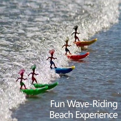 Wave Powered Mini-Surfer and Surfboard Toy