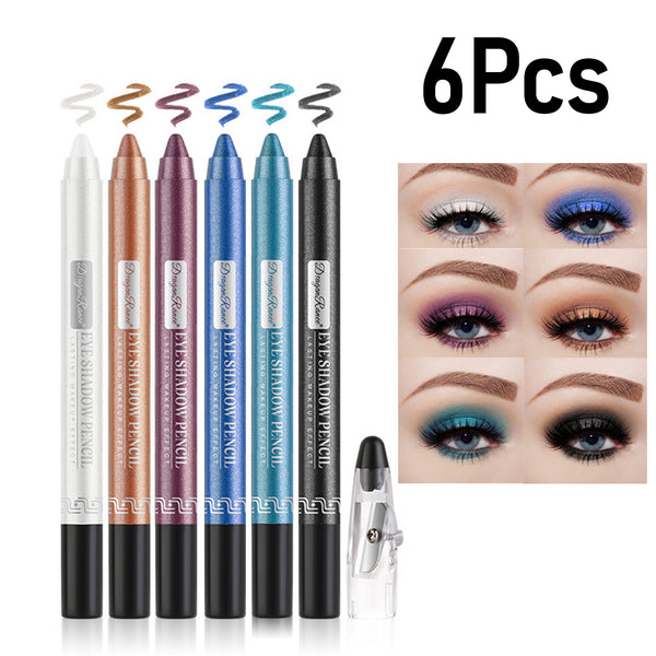 6-Color Eyeliner Set – Includes Pearlescent Dual-Use Eye & Lip Pencil