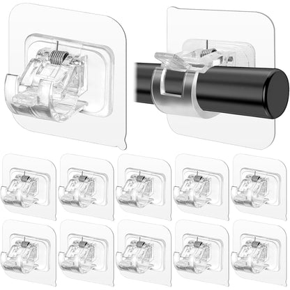 12 Pack Self Adhesive Curtain Rod Holder