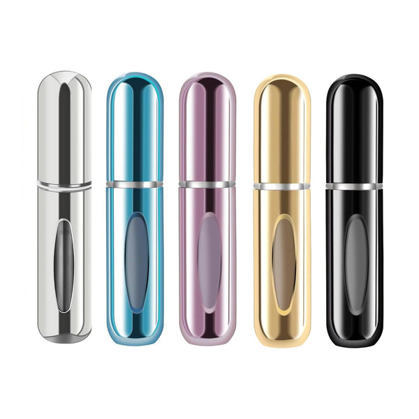 5PCS Mini Refillable Travel Perfume Bottles – 5ml Spray Atomizers for Cologne, Essential Oils & Fragrance