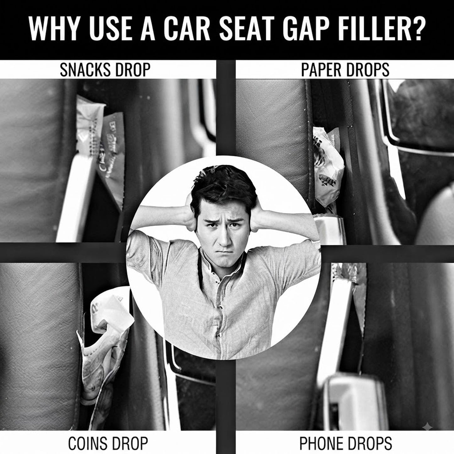seat pocket storage strip for leak prevention
