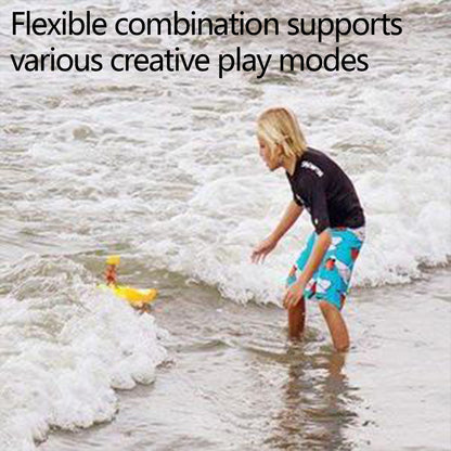 Wave Powered Mini-Surfer and Surfboard Toy