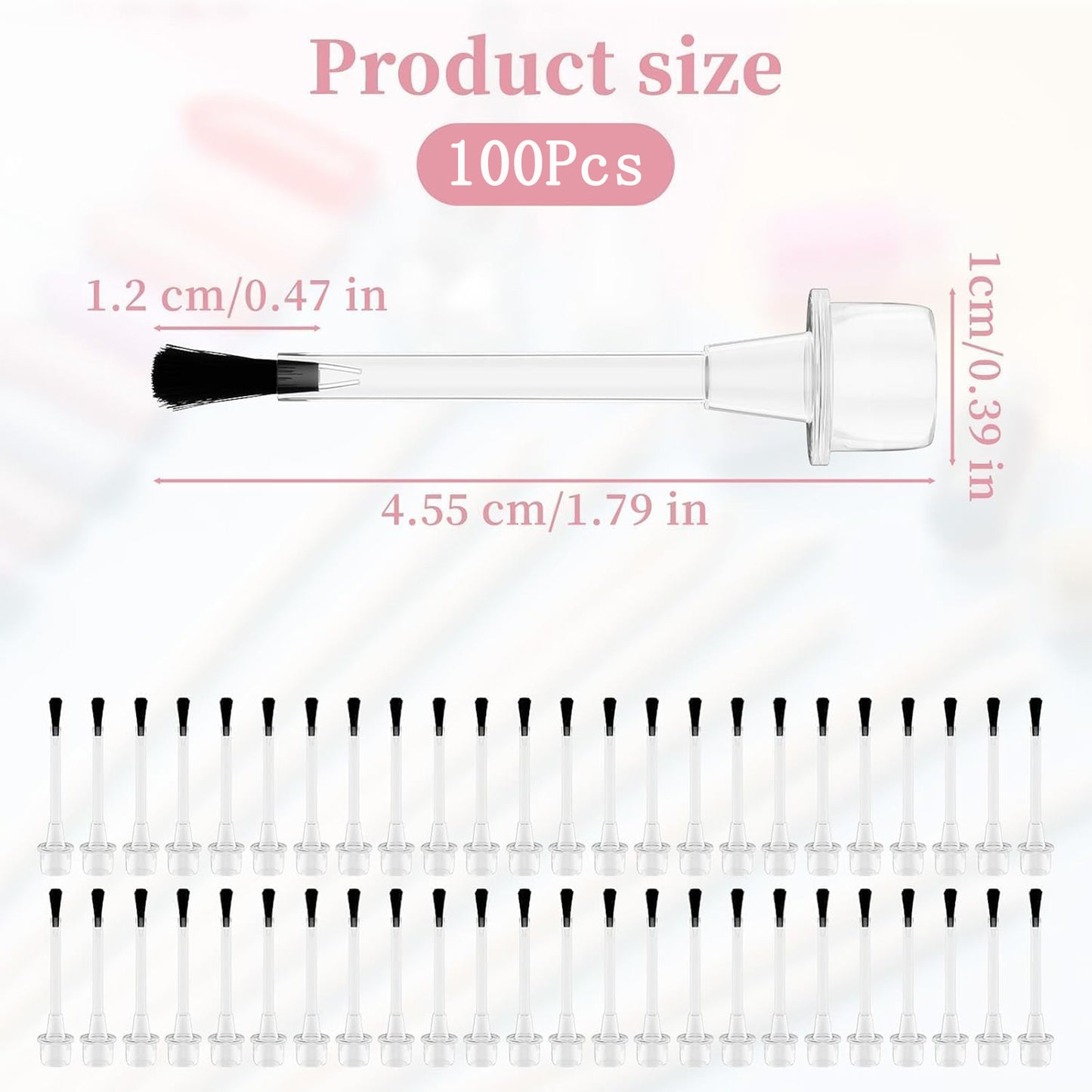 100 PCS Disposable Nail Polish Brush