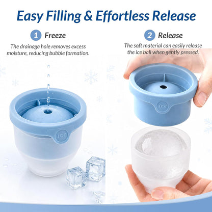 Large Round Ice Ball Mold for Whiskey,Cocktails & Drinks
