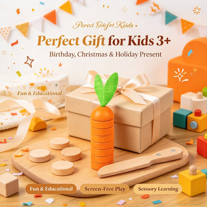 Wooden Carrot Cutting Toy